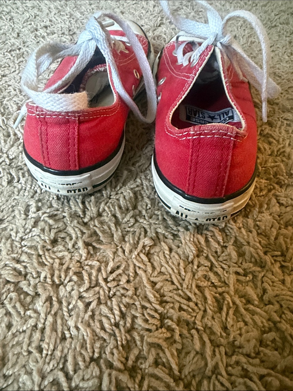 Converse Kids Red Low-Top Canvas Sneakers - Picture 4 of 6